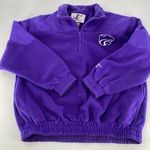 Logo Athletic Kansas State Wildcats Fleece Pullover Sweatshirt Men's L‎ Purple